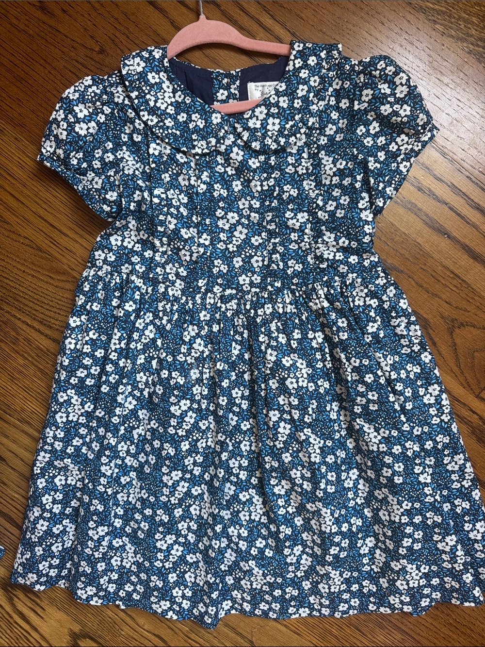 Rachel Riley heritage Blue Floral Smocked Dress 4 🇬🇧